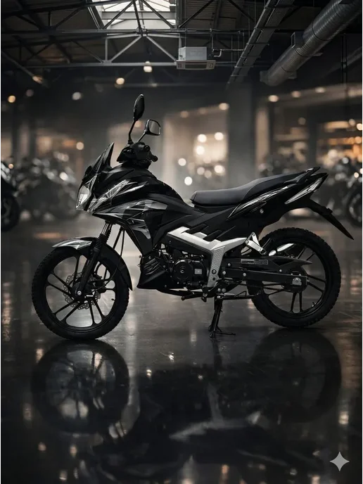 ТЕХНОМОТОРФ Мопед STORM INDIGO BLACK 49.9 (110) см3, черный, фото 4