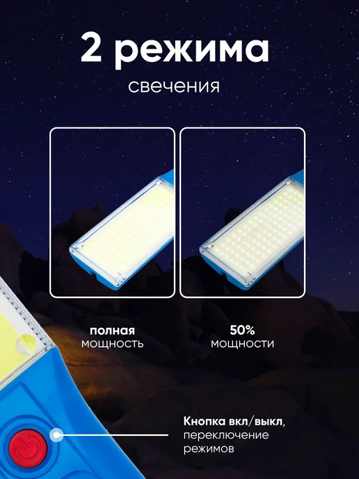 FORSAGE Кемпинговый фонарик аккумуляторный светодиодный с магнитом, вариант, фото 5