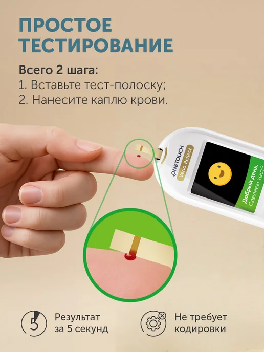 OneTouch Глюкометр One Touch Verio Reflect, вариант, фото 7