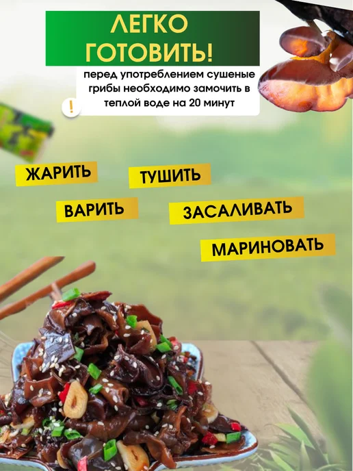 Грибы древесные сушеные Муэр 2 штуки набор, вариант, фото 3