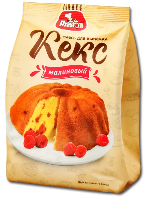 Preston Смесь сухая для выпечки кексов "Кекс Малиновый", 300 г, 300 г, фото 2