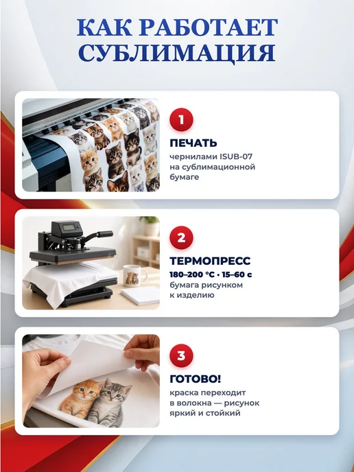 INKO Сублимационные чернила ISUB-07 краска для принтера Epson, черный, в упаковке 1,1 кг, фото 4