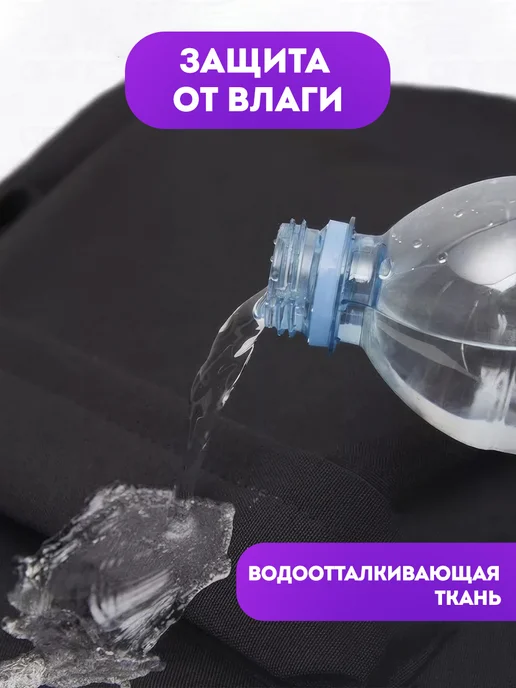 Avocado life Рюкзак школьный тканевый черный спортивный, черный, фото 3