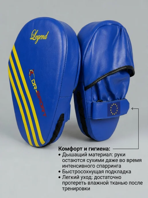 DR-SPORT Боксерские лапы для тренировок, голубой, фото 7