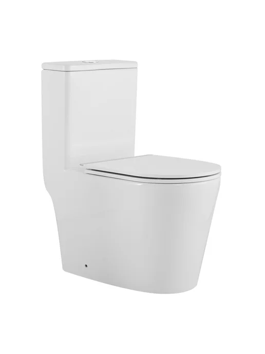 Azario Унитаз напольный безободковый с бачком Nimbus AZ-6080-AP, белый, фото 5