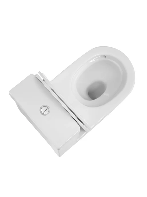 Azario Унитаз напольный безободковый с бачком Nimbus AZ-6080-AP, белый, фото 8