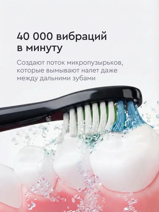 ORCA Электрическая зубная щетка звуковая Slim, лиловая, серый, фото 4