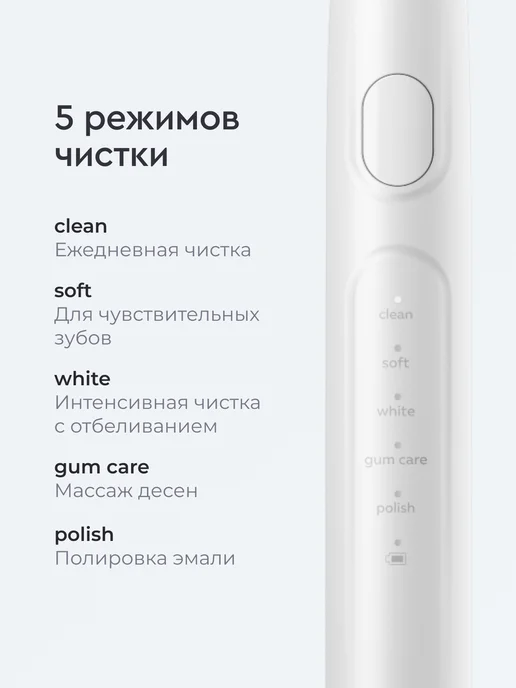 ORCA Электрическая зубная щетка звуковая Slim, лиловая, белый, фото 5