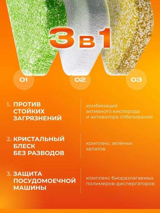 SYNERGETIC Таблетки для посудомоечной машины, 100 шт, 200 шт, фото 3