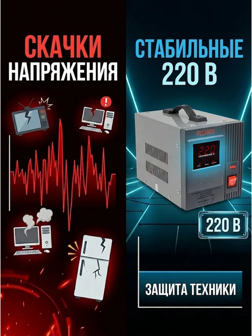 Стабилизатор напряжения 220в для дома АСН 2000/1-Ц — фото 2