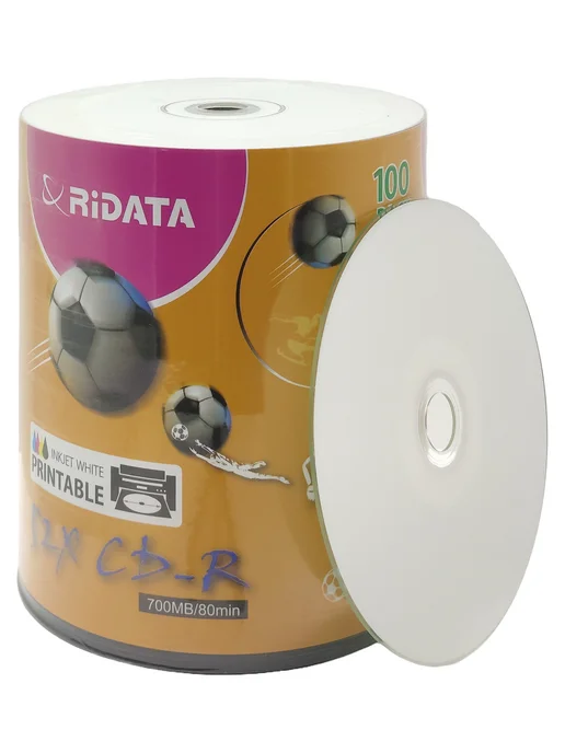 RIDATA Диск CD-R 50 штук в плёнке, 700MB, 52x, 100 шт, фото 2