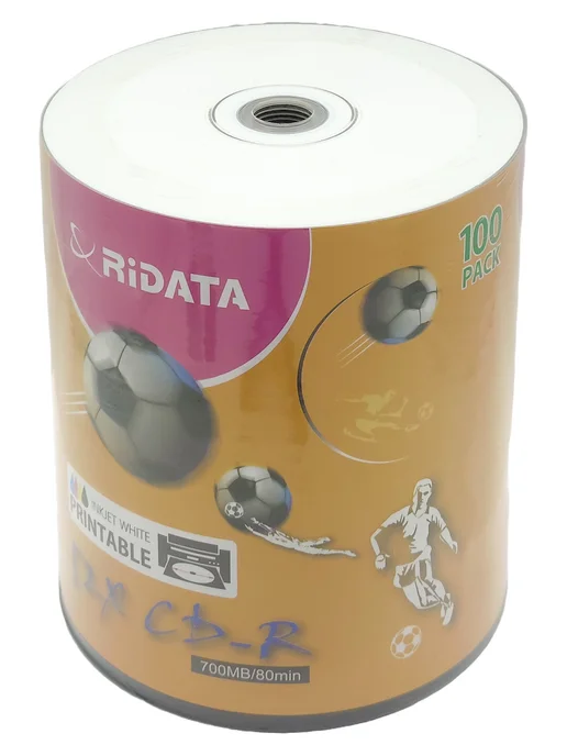 RIDATA Диск CD-R 50 штук в плёнке, 700MB, 52x, 100 шт, фото 4