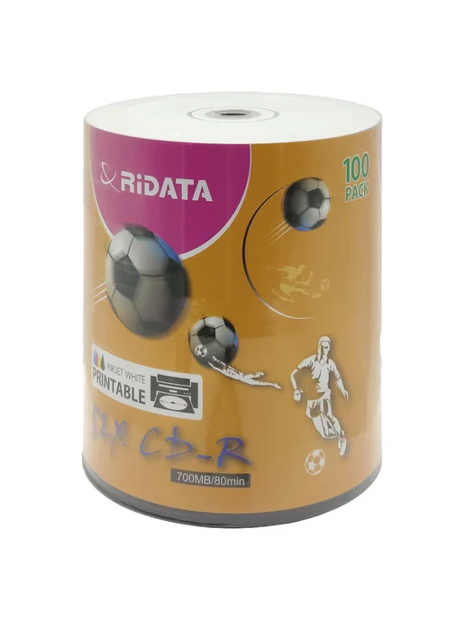 RIDATA Диск CD-R 50 штук в плёнке, 700MB, 52x, 100 шт, фото 5