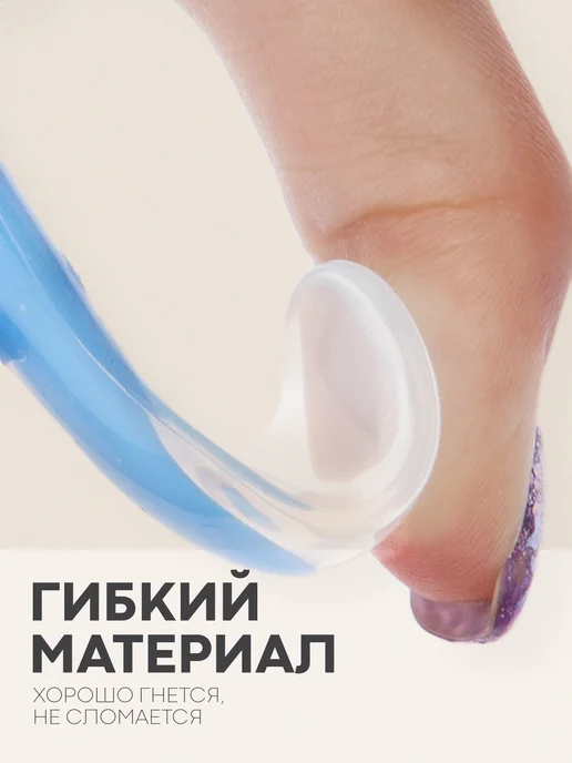 Силиконовая ложка для прикорма с футляром, голубой, фото 8