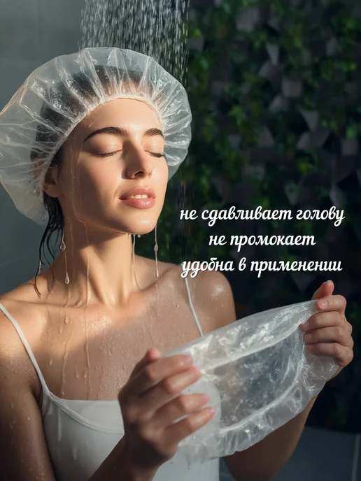 НикаМакс Шапочка для душа одноразовая, белый, фото 5