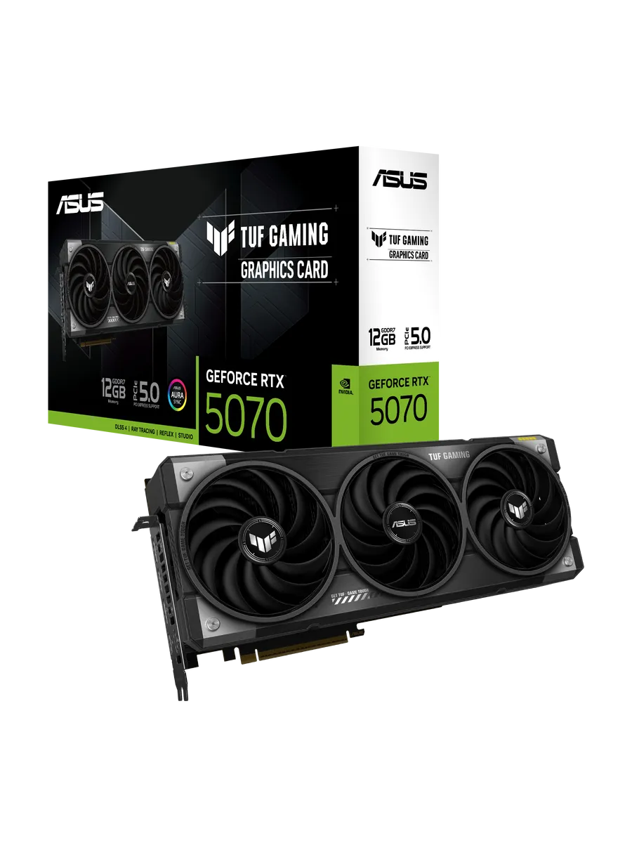 Asus Видеокарта GeForce RTX 5070 TUF Gaming OC Edition, 12 ГБ