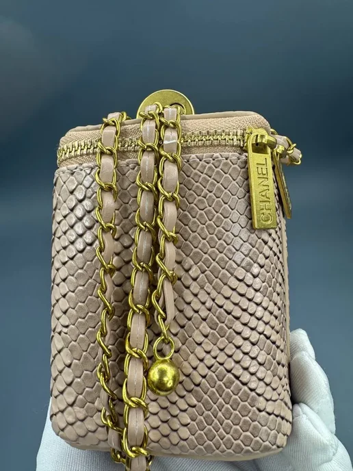 Chanel Шанель сумка клатч, бежевый, фото 2
