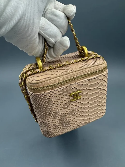 Chanel Шанель сумка клатч, бежевый, фото 4
