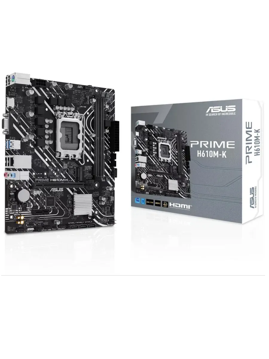 Материнская плата Материнская память PRIME H610M-K BOX Asus 483703688 купить за 9 418 ₽ в интернет‑магазине Wildberries