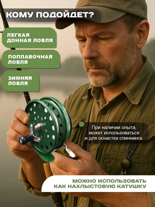 Grand House Катушка для зимней рыбалки инерционная 6.5см, 2 шт, фото 3