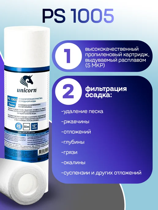 Unicorn Комплект картриджей для питьевых систем "Обезжелезнивание", вариант, фото 6