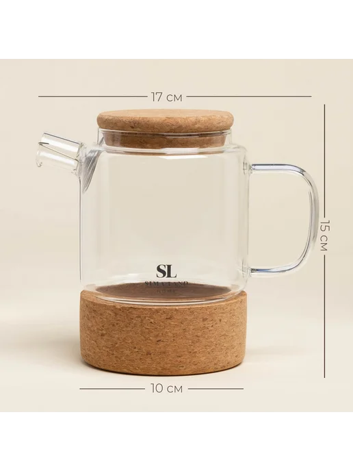 Sima-Land Home Чайник заварочный 600 мл «Алькорноке», стеклянный, 600 мл, фото 2