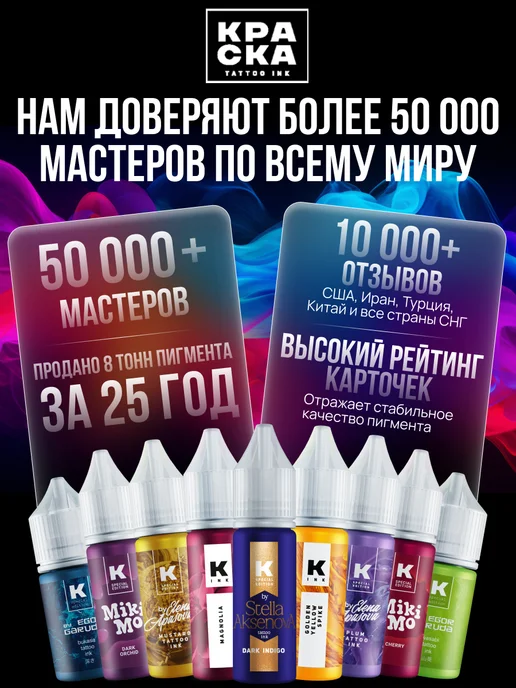 Краска tattoo ink Пигмент Краска для тату, 15 мл Умбра, 15 мл, фото 4