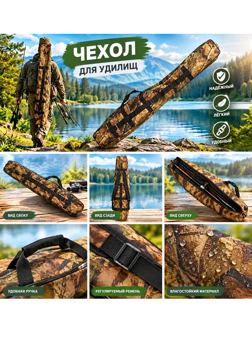 Fishing Company Чехол для удочек 130 см, зеленый, фото 2