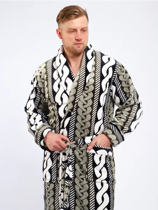 AM.STYLE халат махровый, серый, фото 5