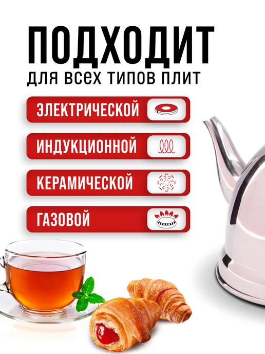 Чайник металлический 1 л - фото 6