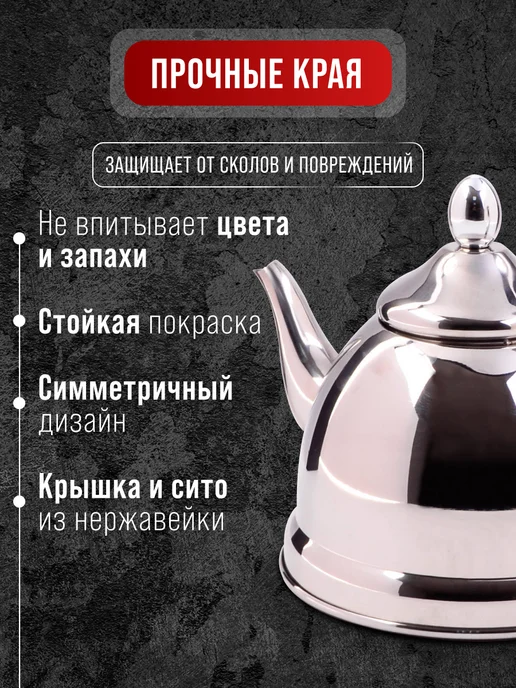 Чайник металлический 1 л - фото 7