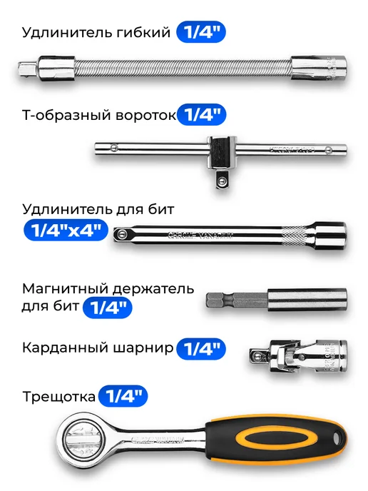 DEKO Набор инструментов для дома и авто 196 предметов в кейсе, вариант, фото 4