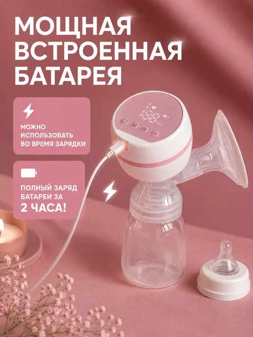 INGAMED Молокоотсос электрический беспроводной, белый, фото 3
