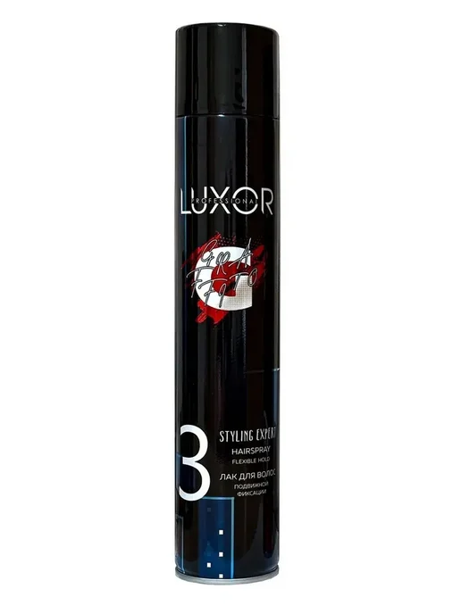 LUXOR Professional Лак для волос PRO Styling expert подвижной фиксации, черный, фото 2