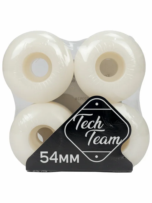 TECH TEAM Колёса для скейта 54 x 36 99A белые, белый, фото 2