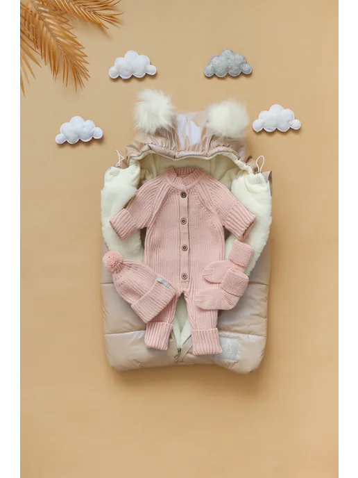 Bunnyphant Конверт на выписку и прогулку, бежевый, фото 3