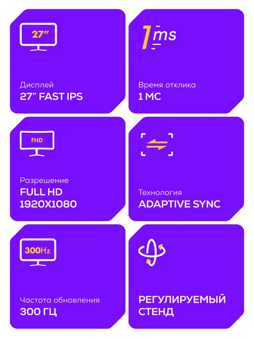 Machenike Игровой монитор 27" Fast IPS 300Гц 1мс Full HD, вариант, фото 3