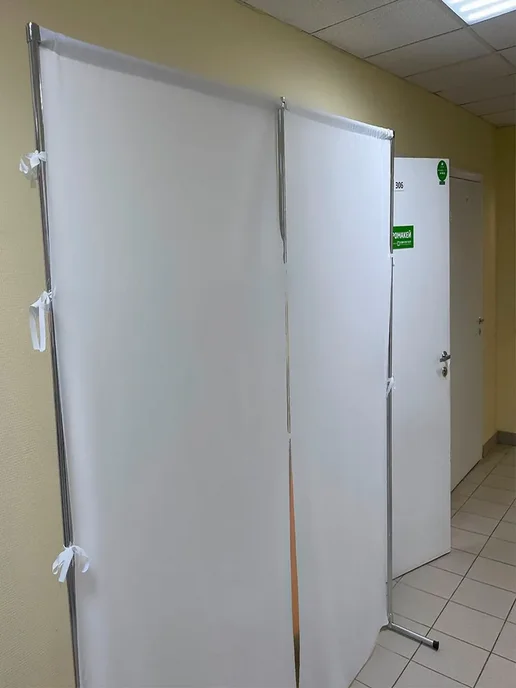 Gozhy Ширма белая медицинская универсальная 1 х 1.5 м, 1x1.5 м, 1,5 м, фото 4