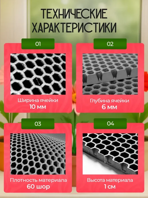 SaVakS Эва коврик подставка под цветы 20 см, 3 шт, 20x50 см, 3 шт, фото 6