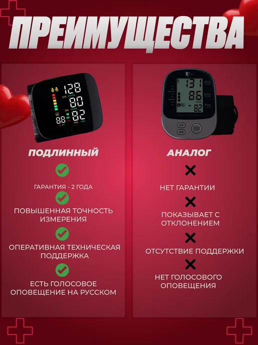 Тонометр на запястье автоматический с голосом, черный, фото 2