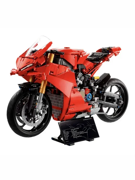 LEGO Конструктор Мотоцикл Ducati Panigale V4 S 1603 детали, красный, фото 2