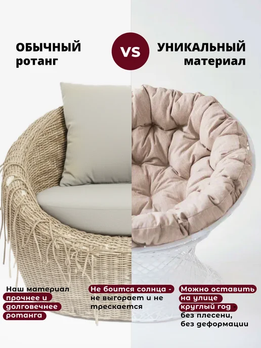 Ajurio Стол садовый круглый из поликомпозита для дома,балкона, белый, фото 3