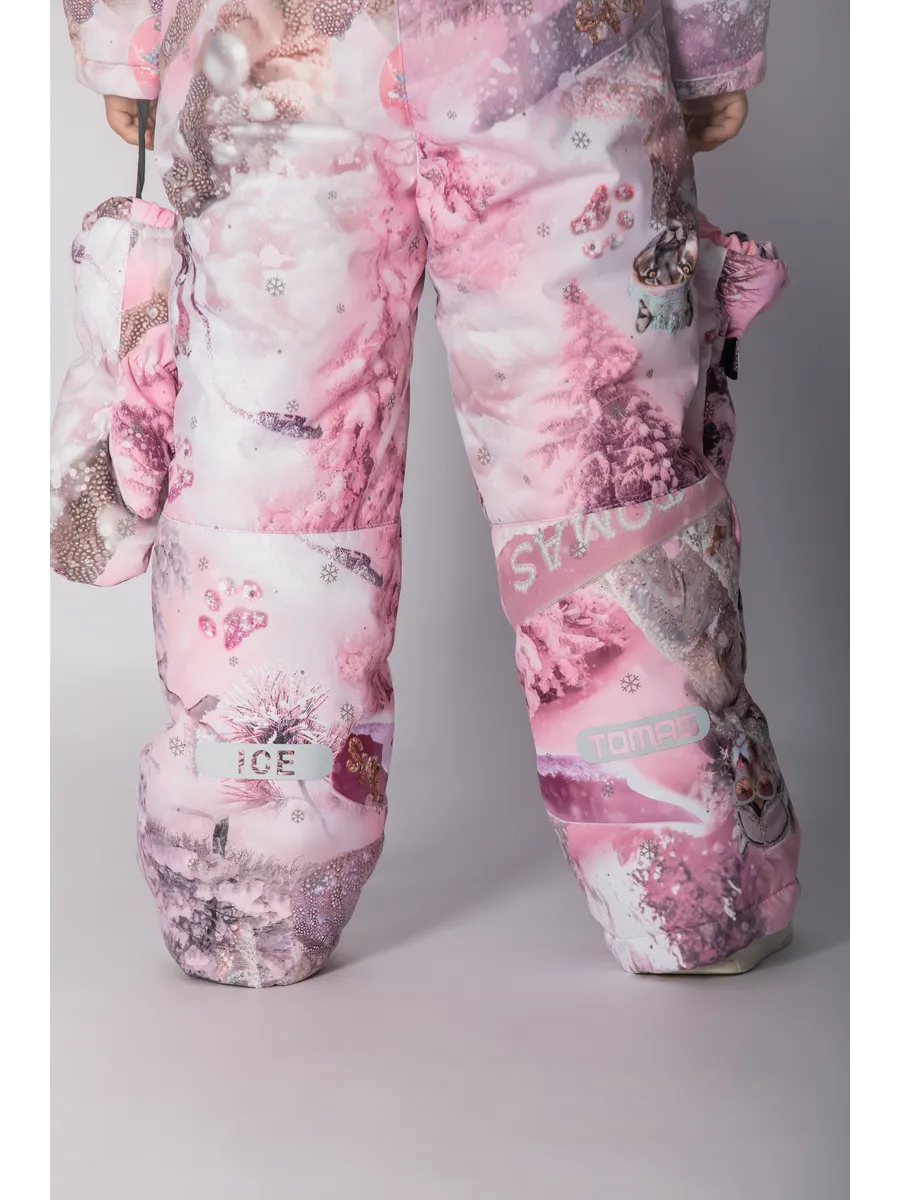 Зимний слитный комбинезон мембрана с натуральной опушкой