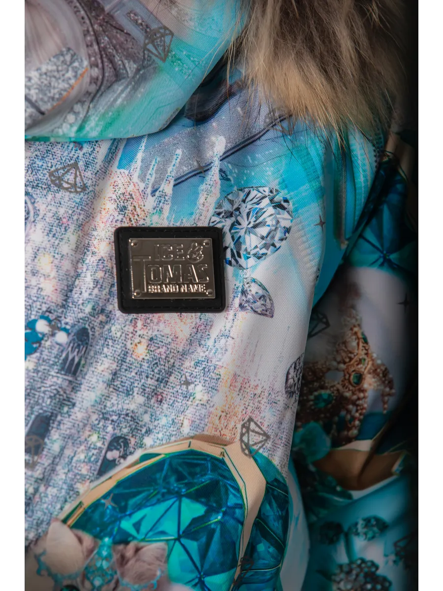 Зимний слитный комбинезон мембрана с натуральной опушкой