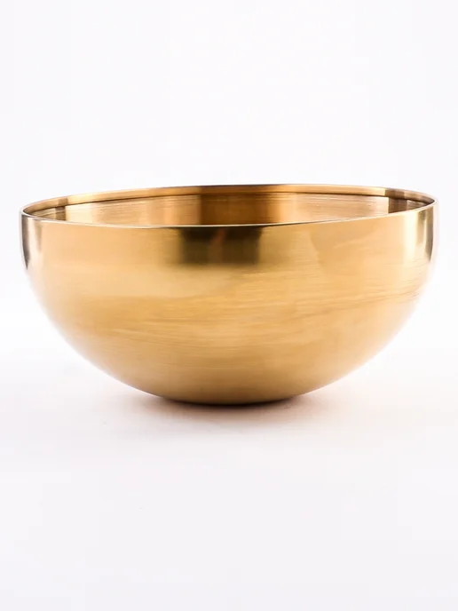 Миска металлическая кухонная нержавейка золото 2 л - фото 13