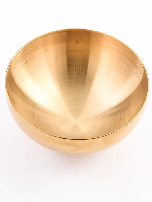 Миска металлическая кухонная нержавейка золото 1 л - фото 14