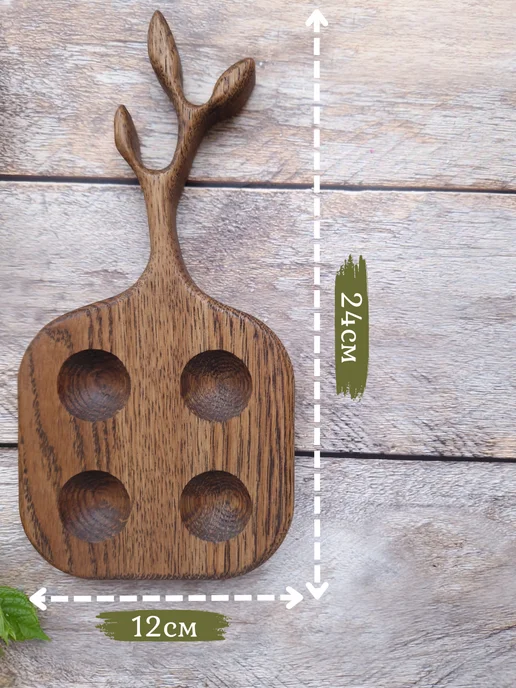 Top wooden crafts Подставка для 4х яиц, коричневый, фото 3