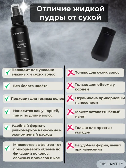 DISHANTILY Спрей для объема волос и укладки, белый, фото 7