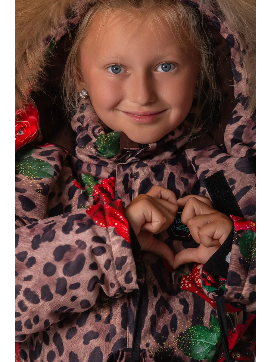 Зимний слитный комбинезон мембрана с натуральной опушкой