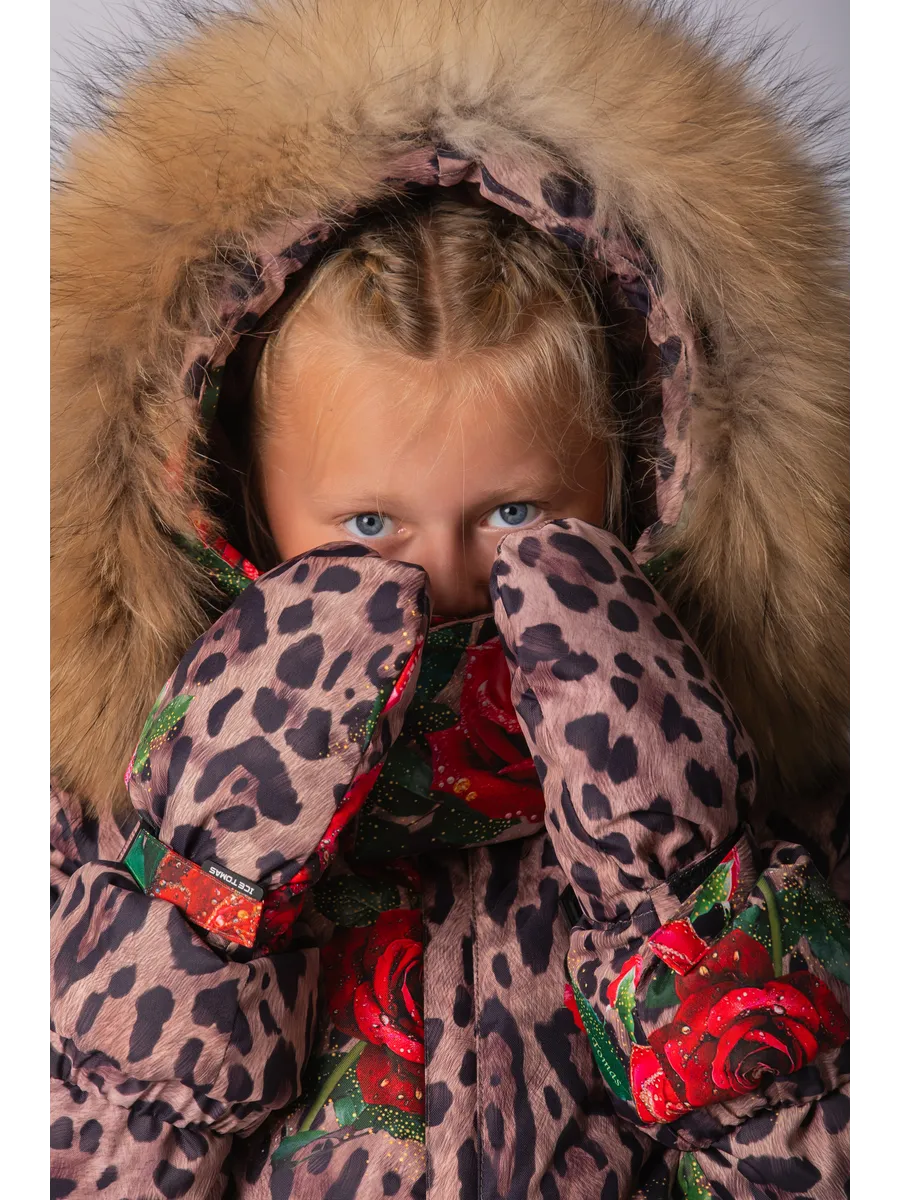 Зимний слитный комбинезон мембрана с натуральной опушкой